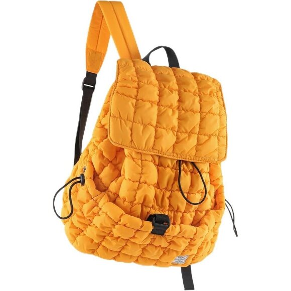 ✨ Contail Puffy Hiker Pack Women Yellow 18L Quilted Puffer Lightweight Backpack - Picture 1 of 9